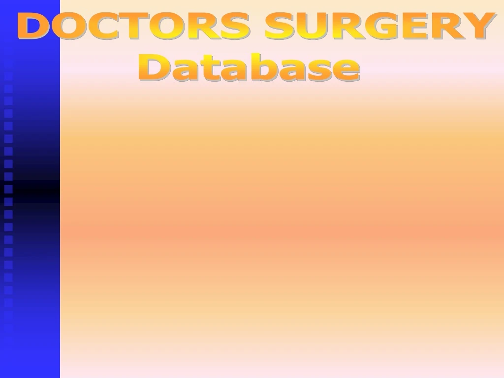 doctors surgery database