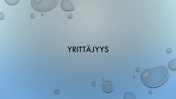 yrittäjyys