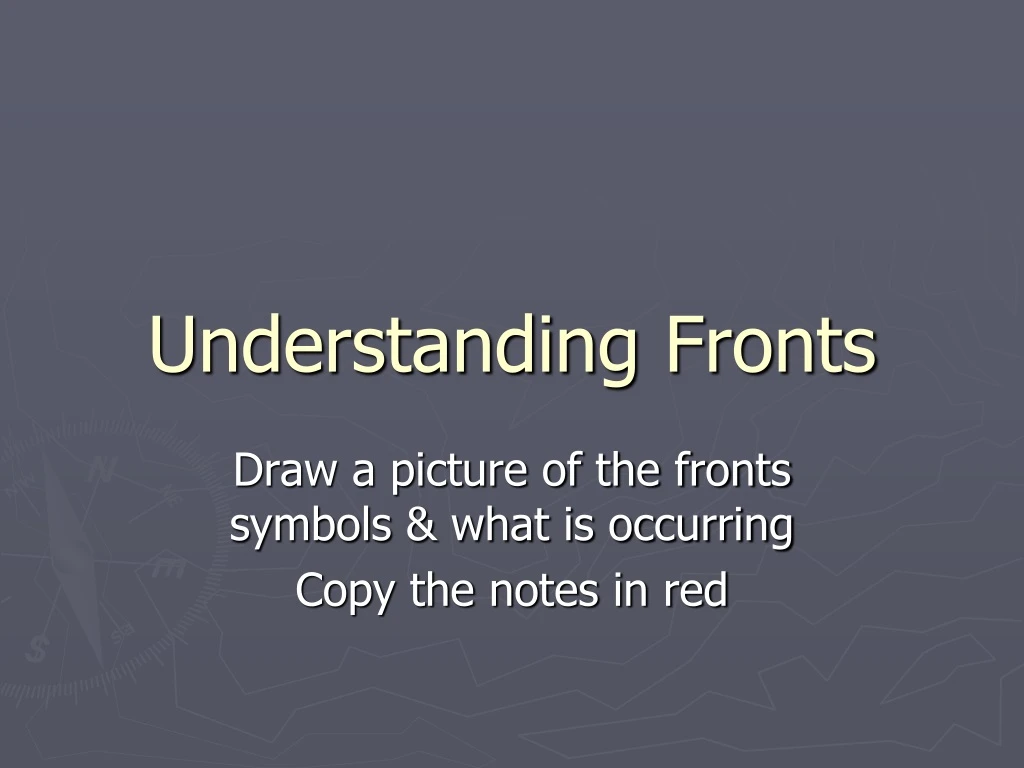 understanding fronts