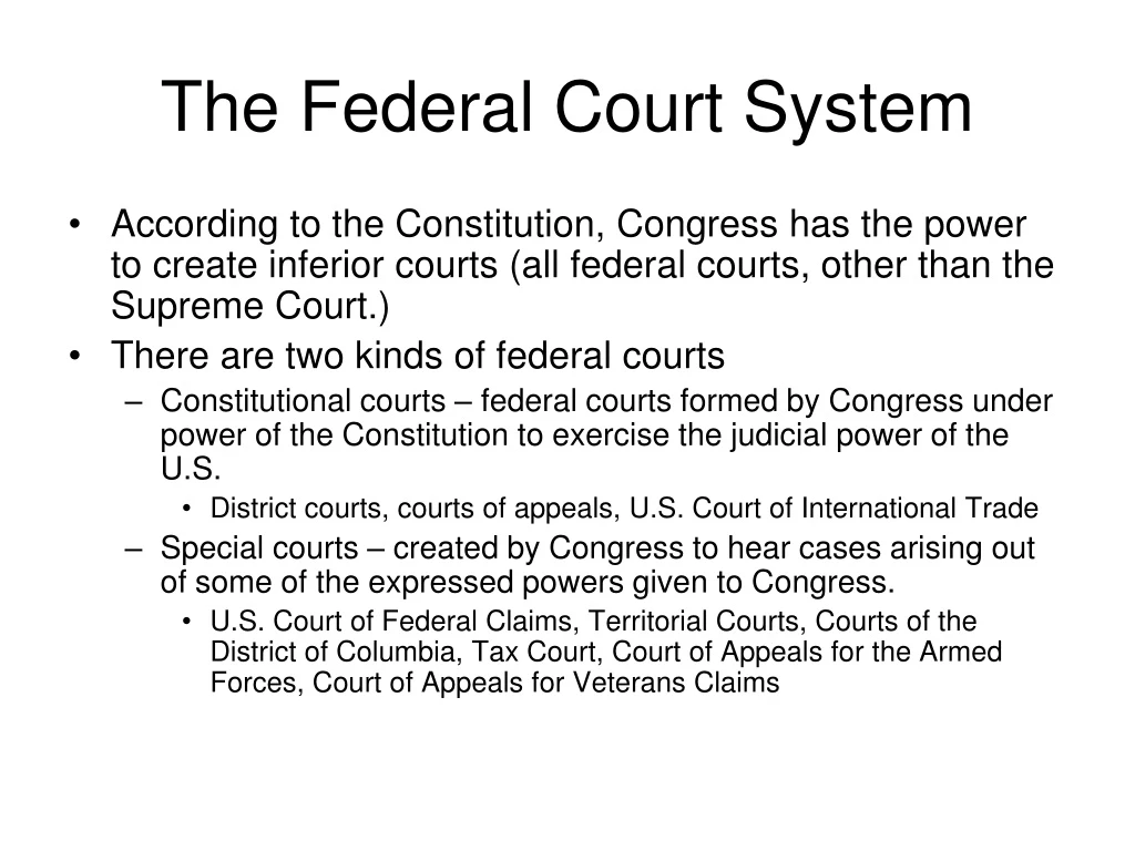 the federal court system