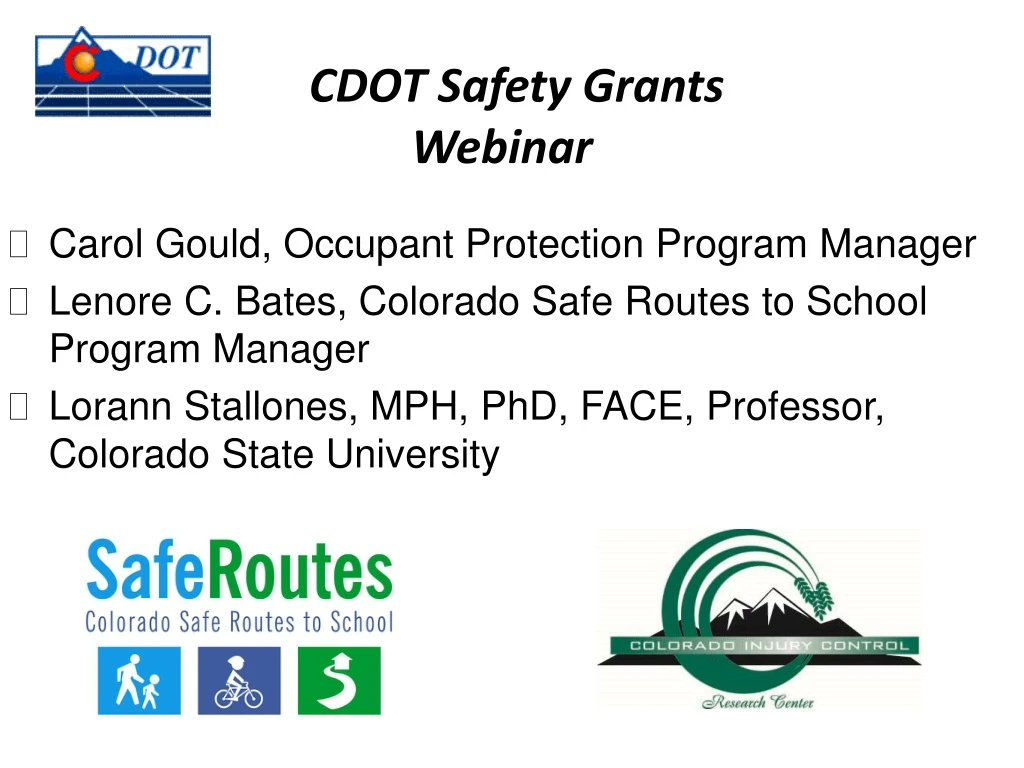 cdot safety grants webinar