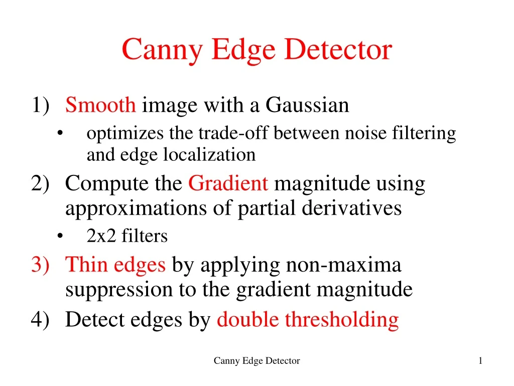 canny edge detector