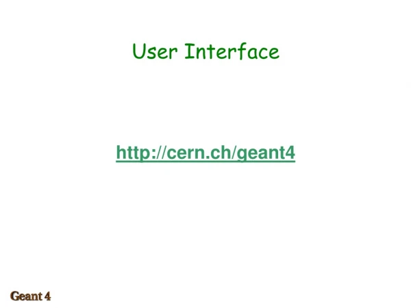 User Interface