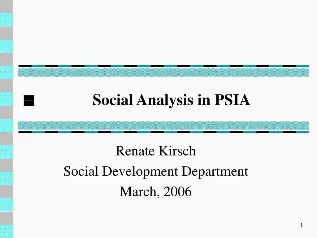 social analysis in psia