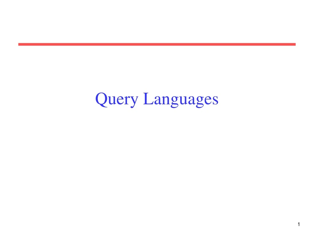 query languages