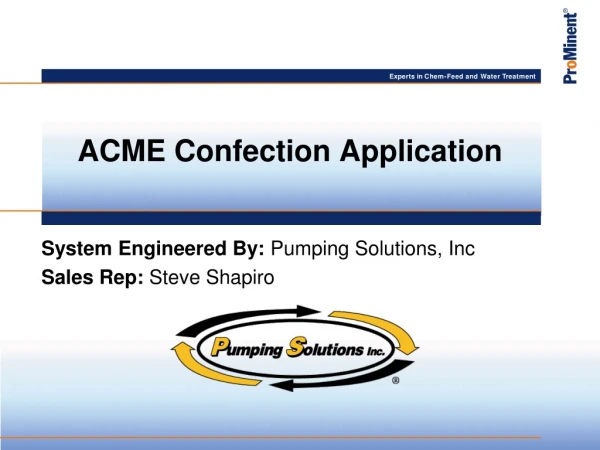 ACME Confection Application