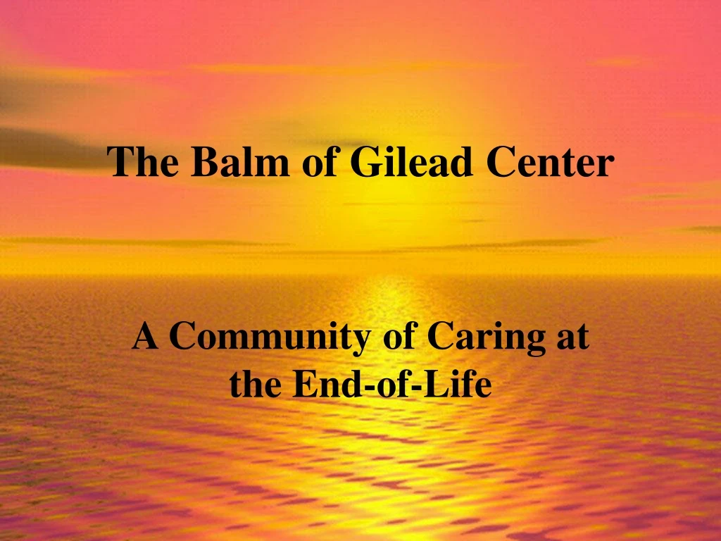 the balm of gilead center