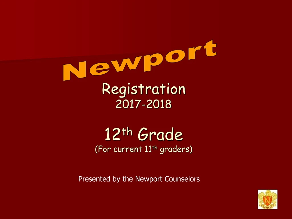registration 2017 2018 12 th grade for current 11 th graders