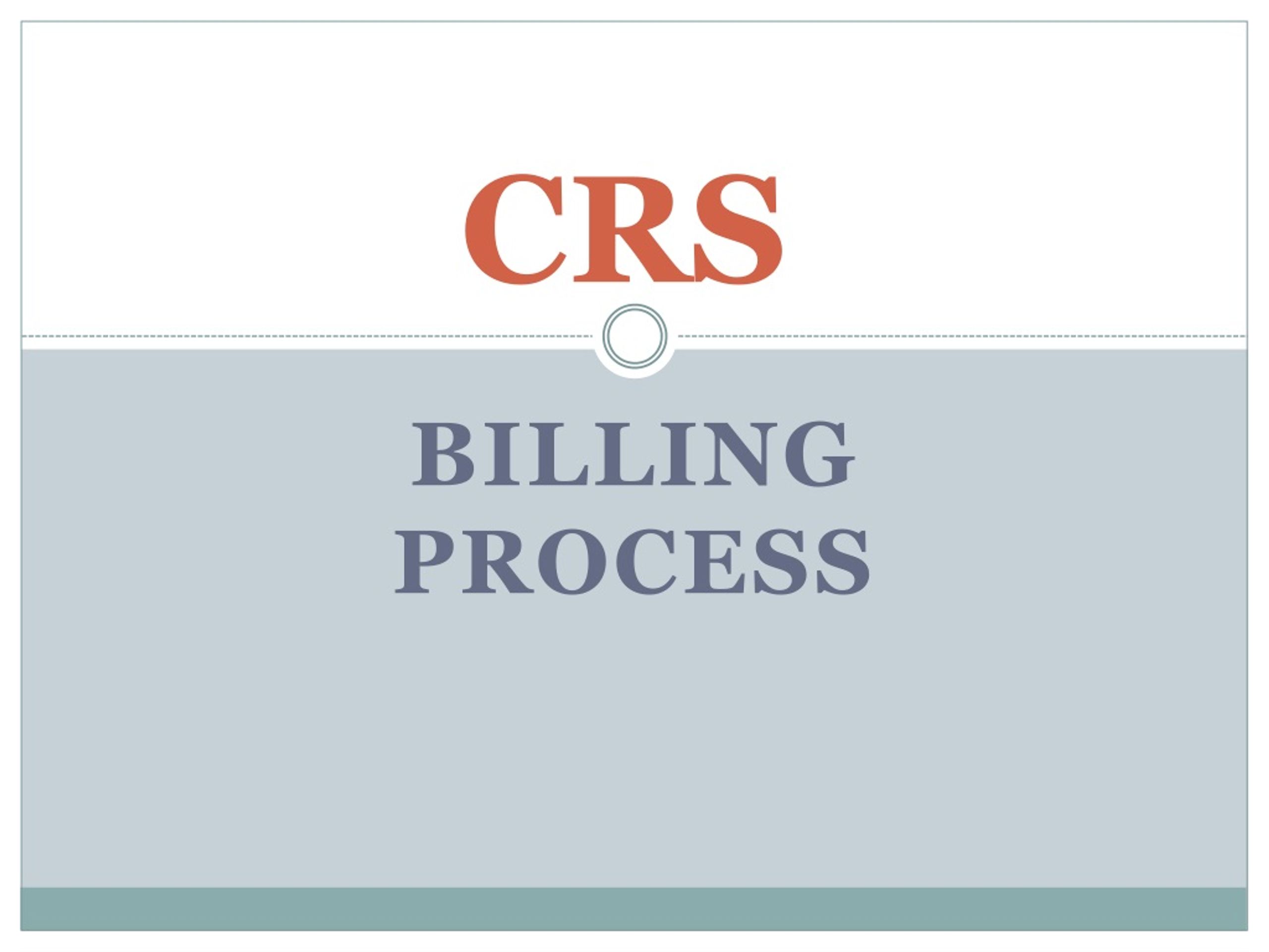 Individual Consumer Services Billing Process - slide 1