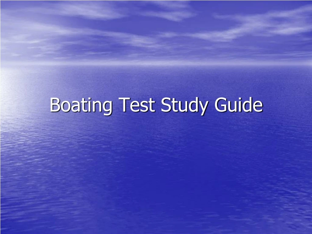 boating test study guide