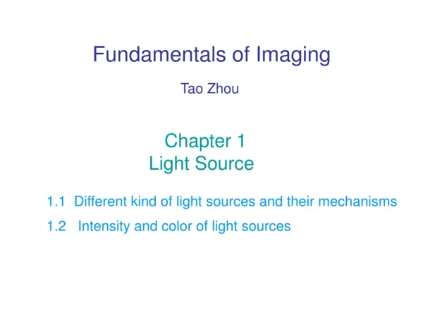 Fundamentals of Imaging