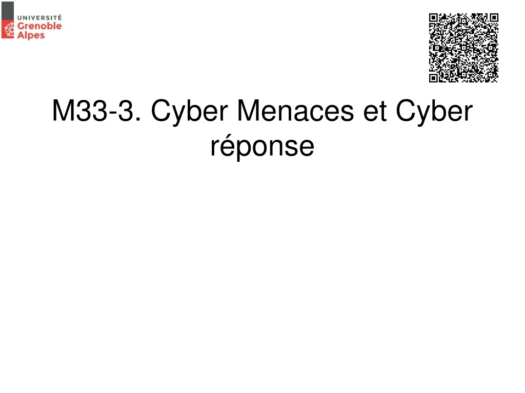m33 3 cyber menaces et cyber r ponse