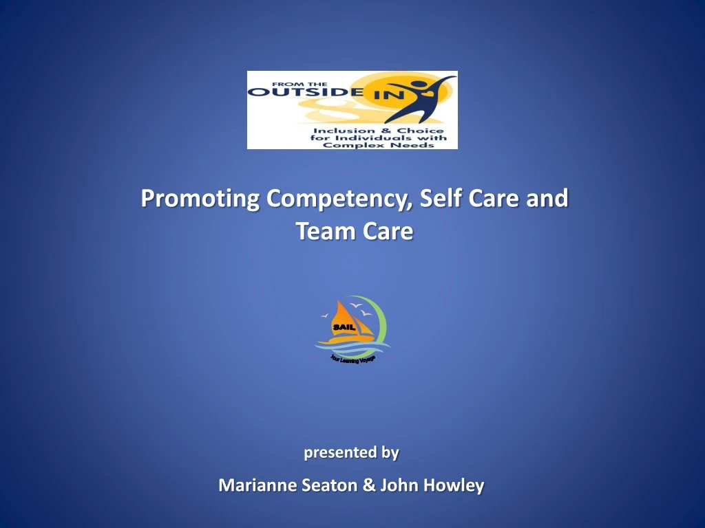 promoting competency self care and team care