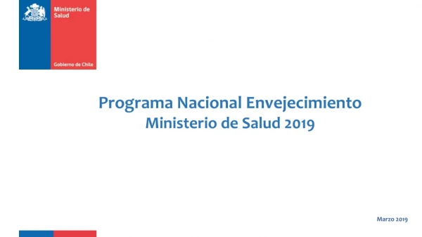 Programa Nacional Envejecimiento Ministerio de Salud  2019