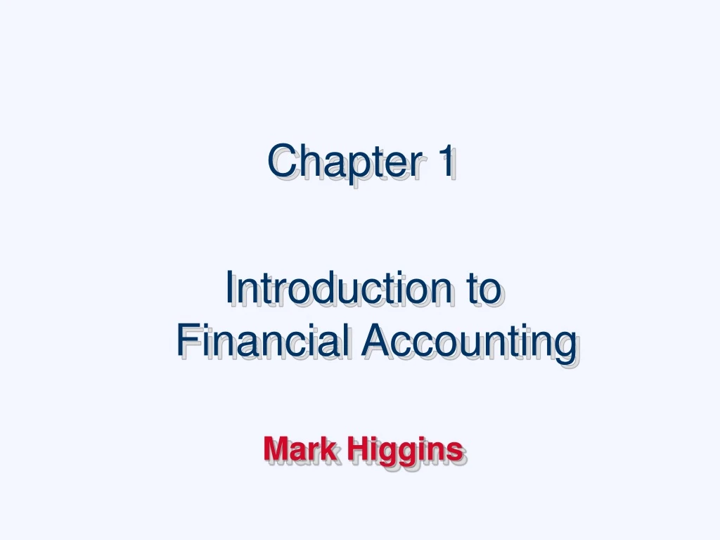 chapter 1 introduction to financial accounting