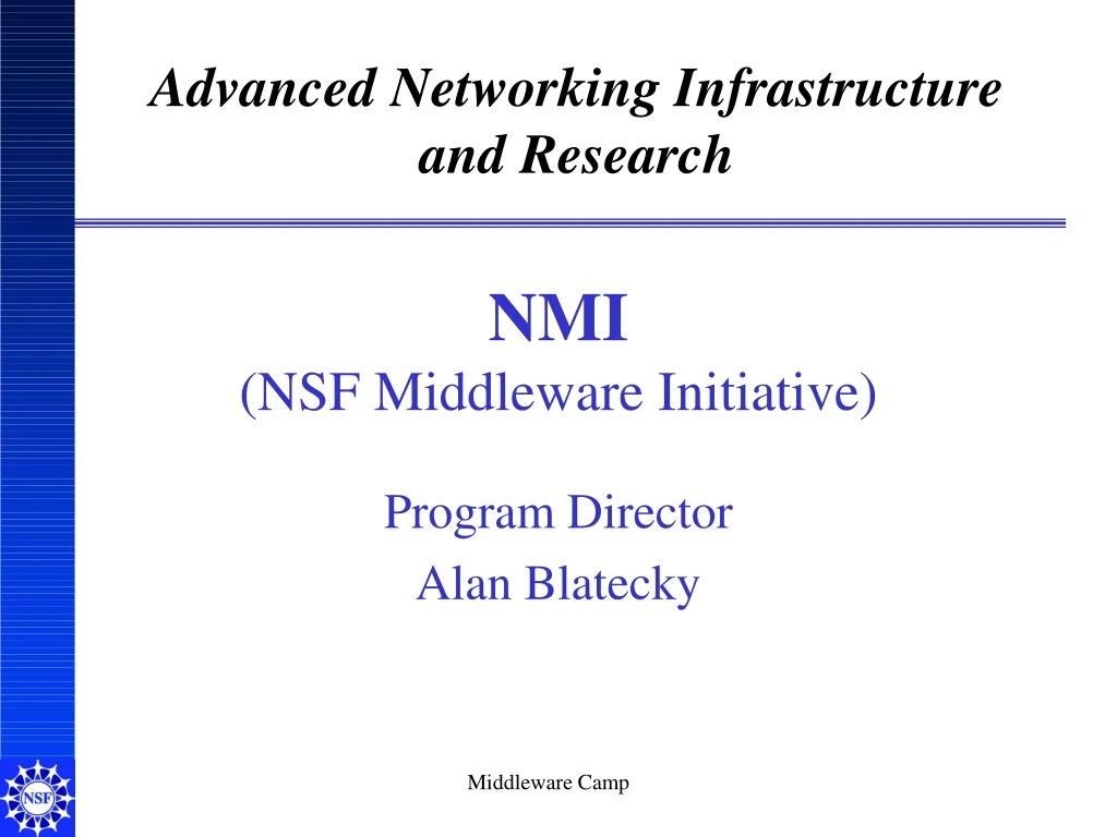 nmi nsf middleware initiative