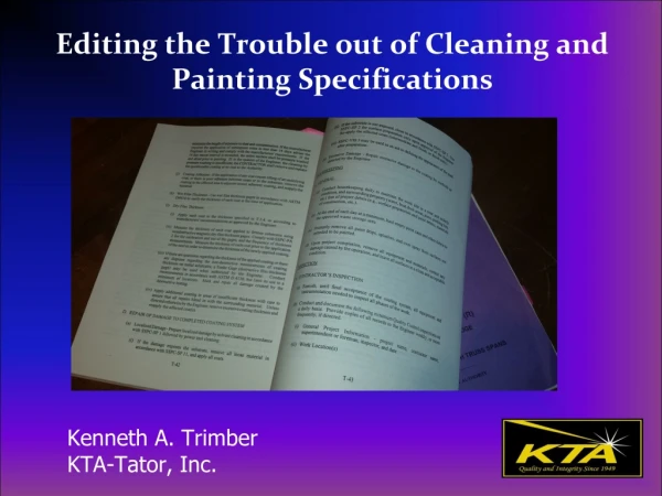 Editing the Trouble out of Cleaning and Painting Specifications