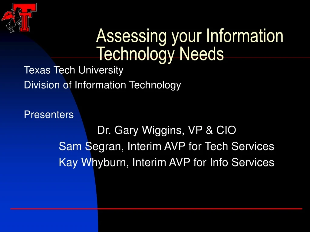 assessing your information technology needs