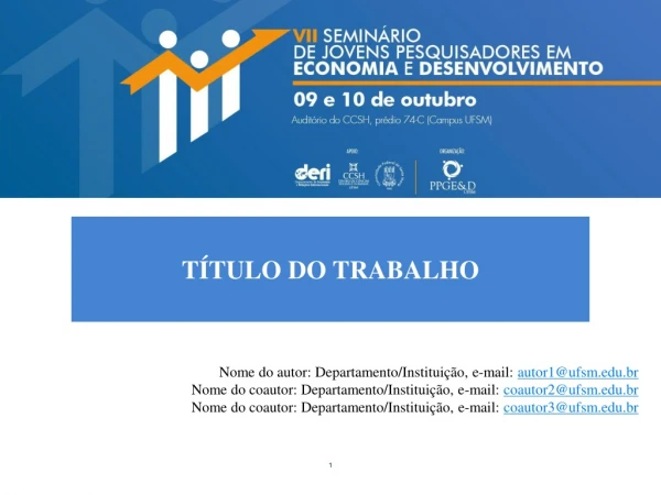 TÍTULO DO TRABALHO