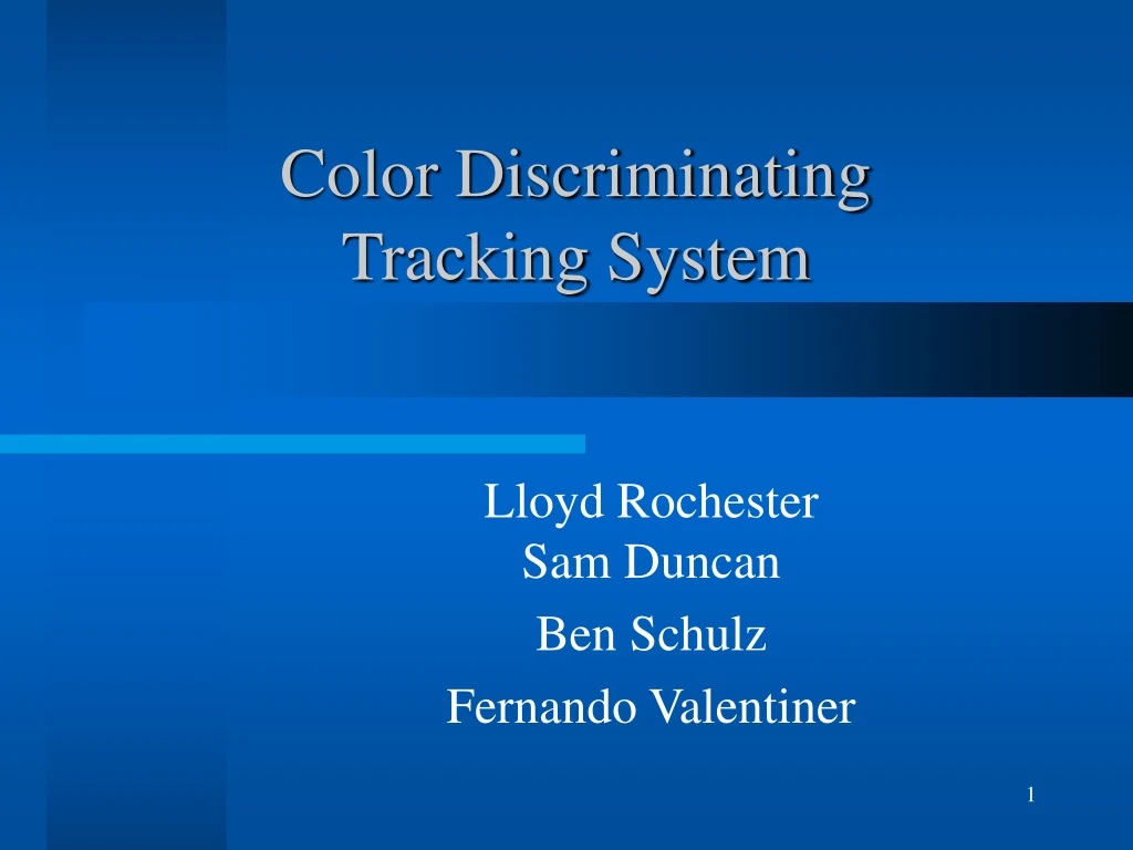 color discriminating tracking system