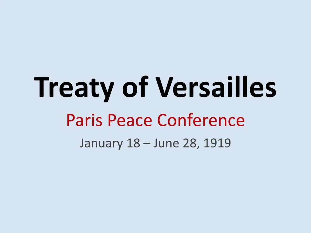 treaty of versailles