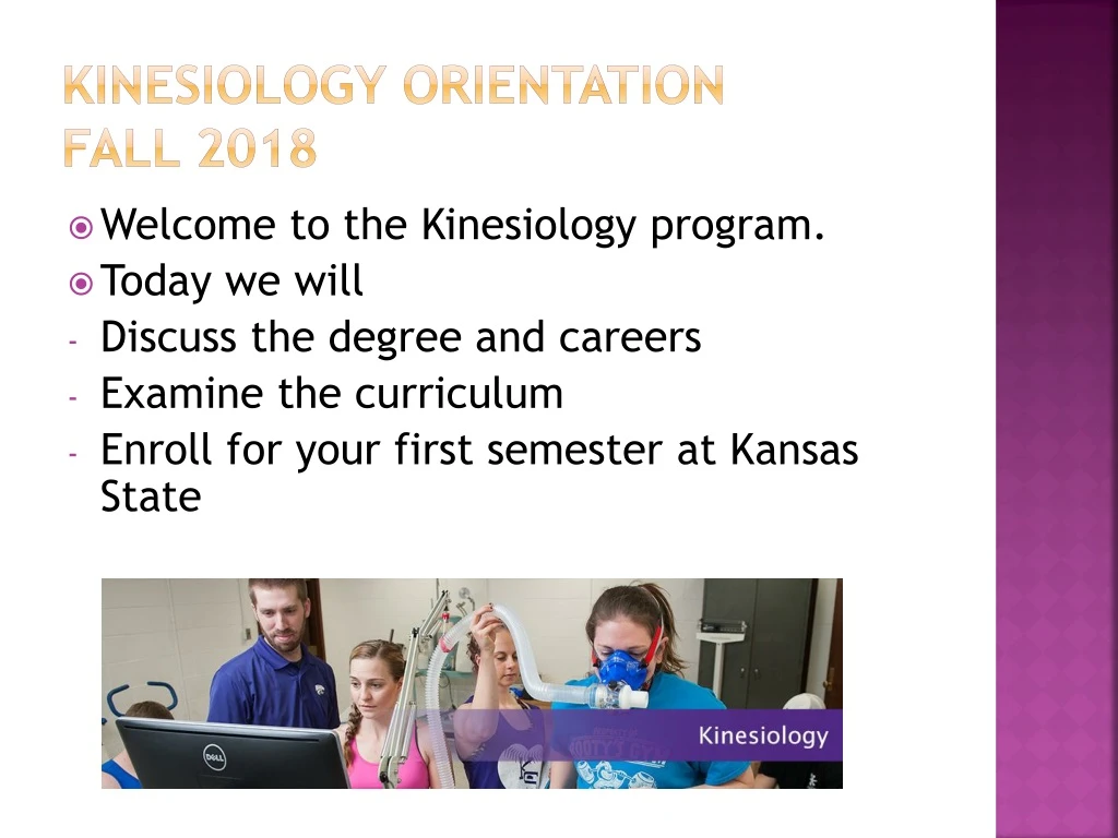 kinesiology orientation fall 2018