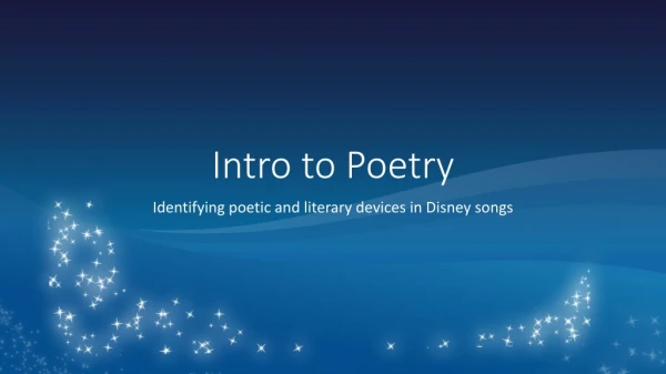 Intro to Poetry