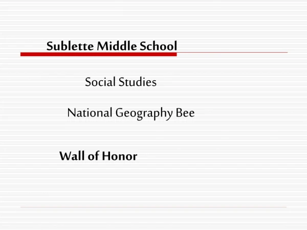 Sublette Middle School
