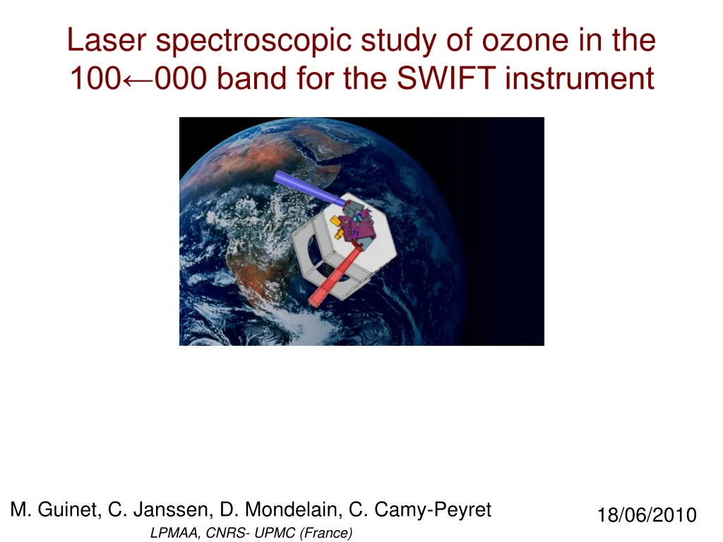laser spectroscopic study of ozone
