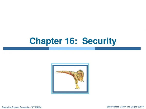 Chapter 16:  Security