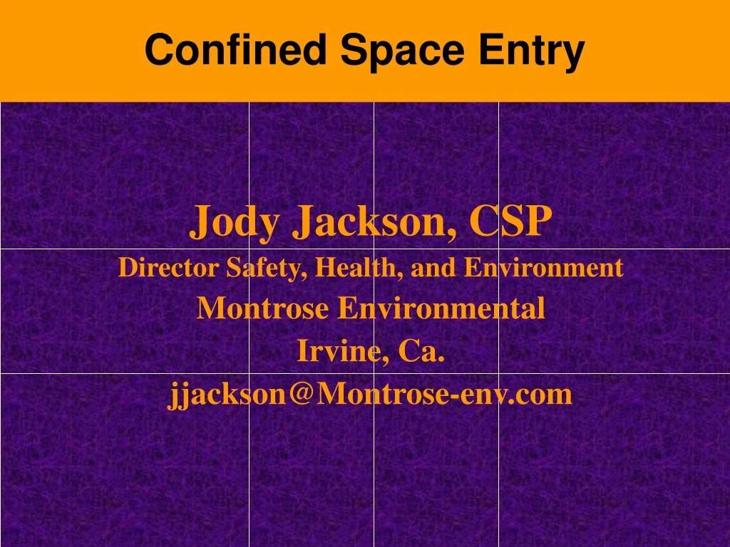 confined space entry