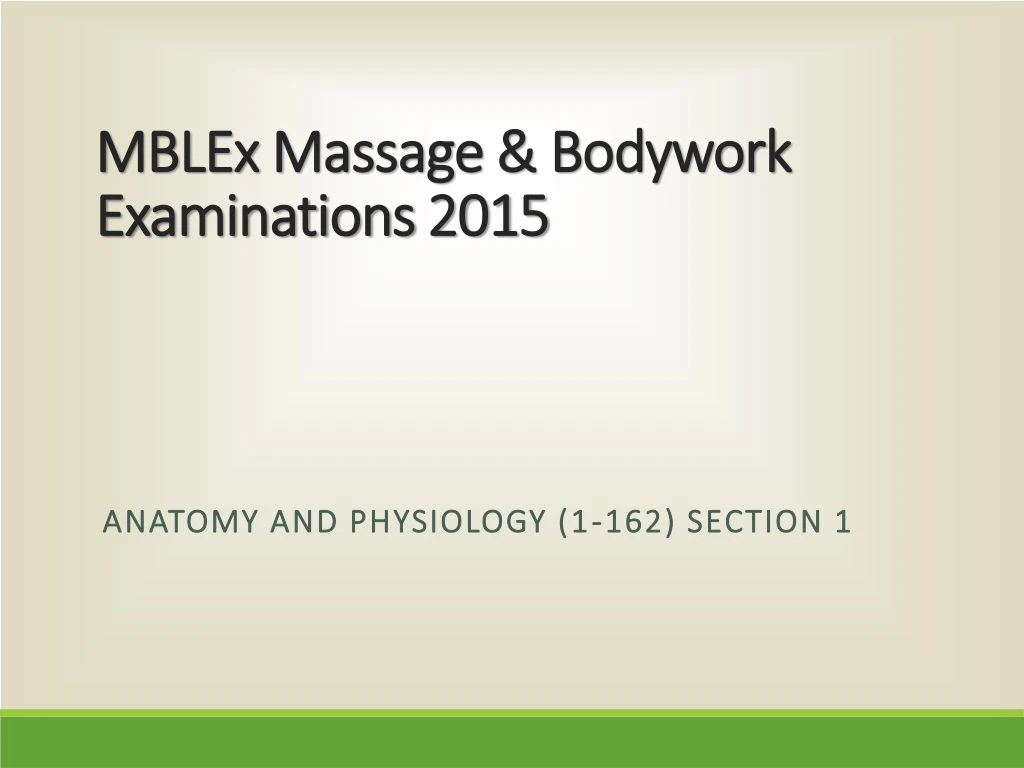 mblex massage bodywork examinations 2015