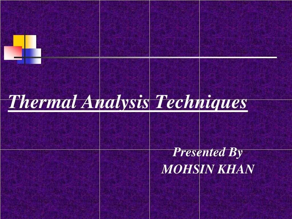 thermal analysis techniques