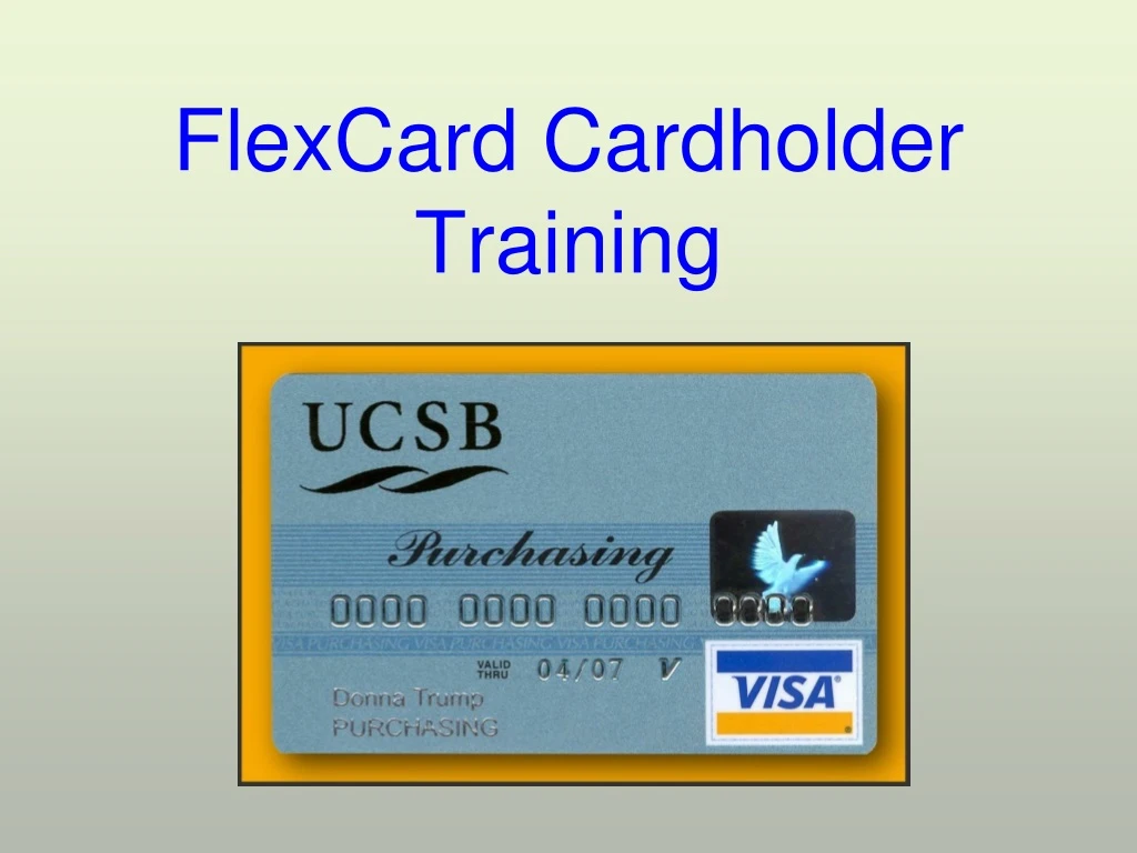 flexcard cardholder training