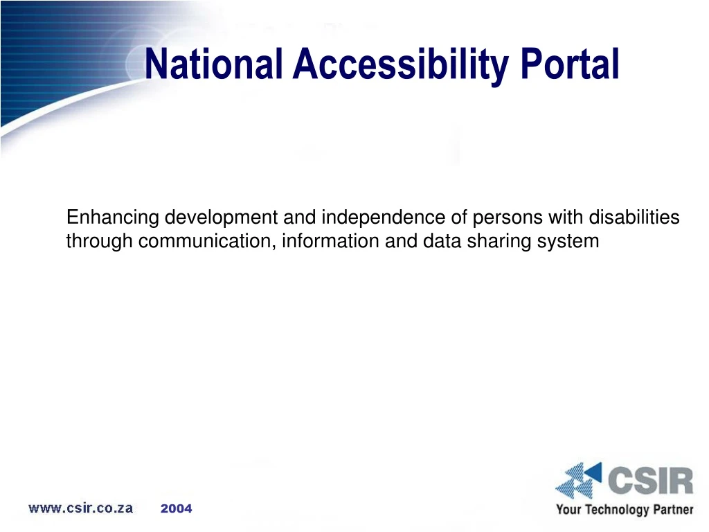 national accessibility portal