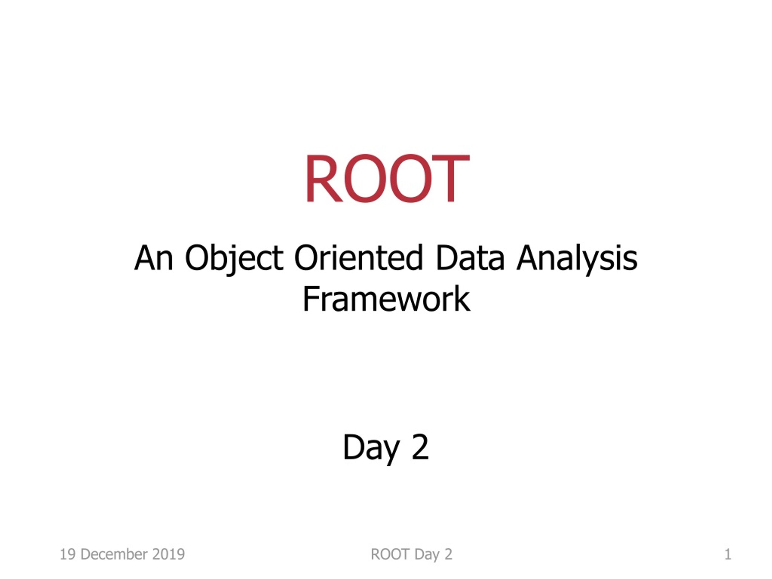ROOTool: Object-Oriented Data Analysis - slide 1