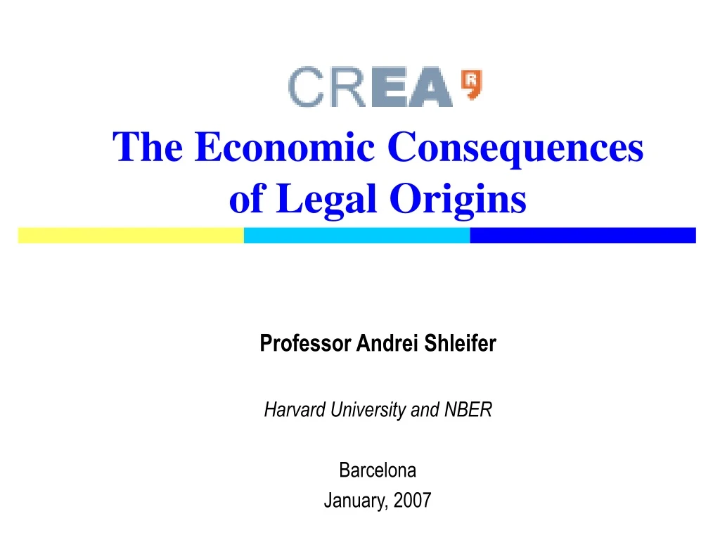 the economic consequences of legal origins