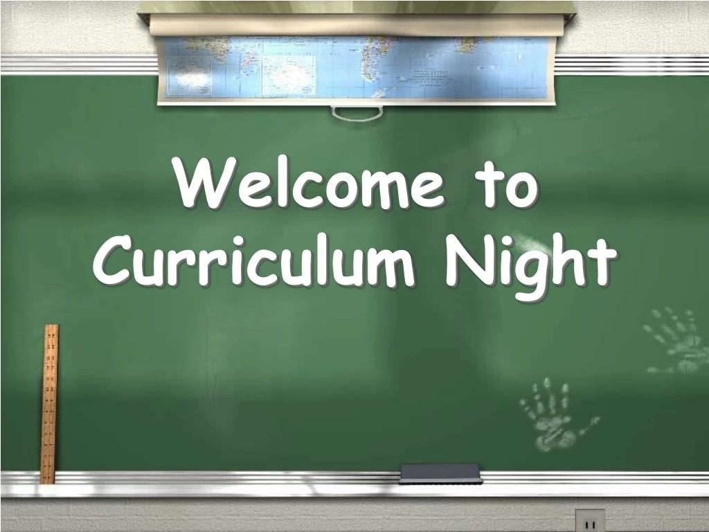 welcome to curriculum night