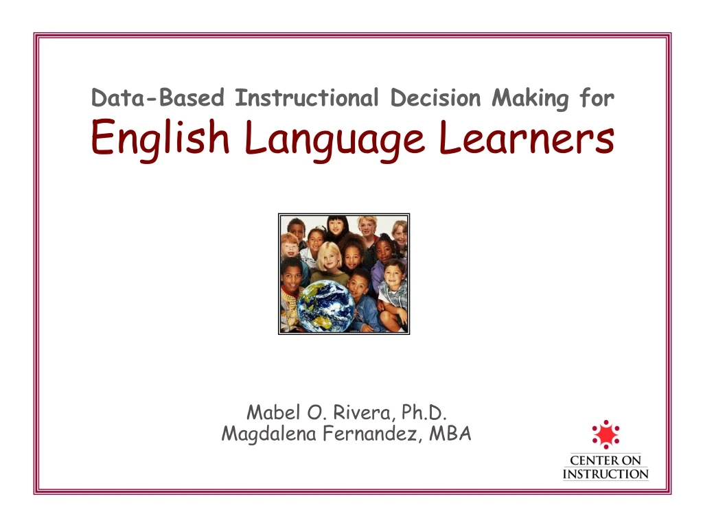 data based instructional decision making for english language learners