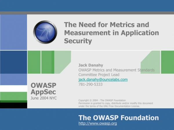 The Need for Metrics and Measurement in Application Security