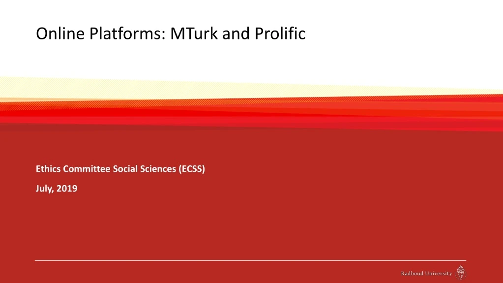 online platforms mturk and prolific