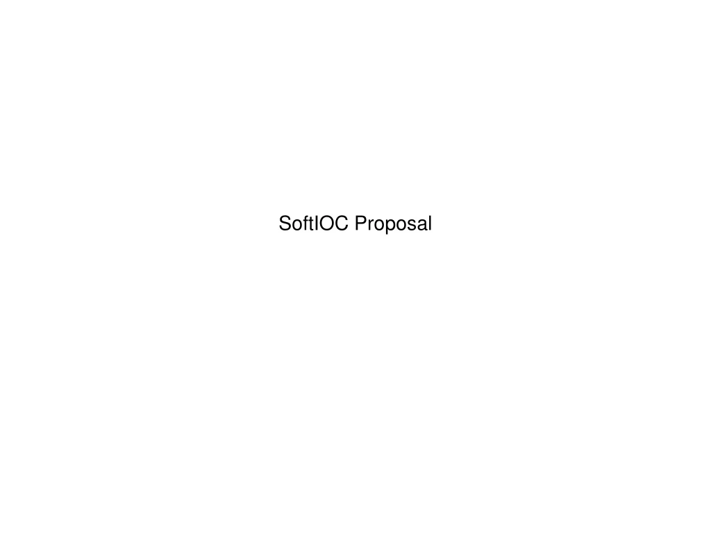 softioc proposal