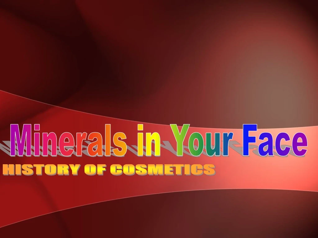minerals in your face