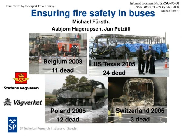 Ensuring fire safety in buses
