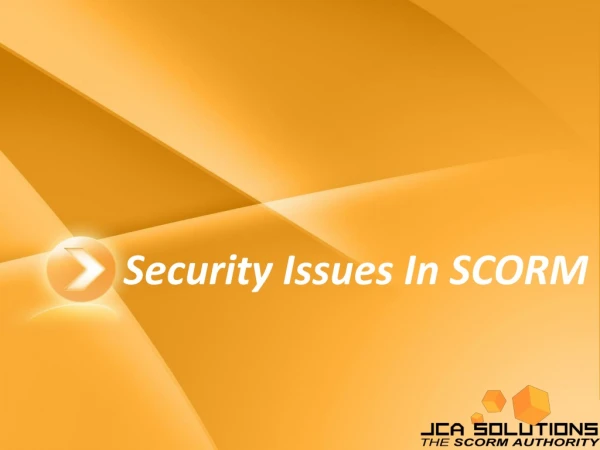 Security Issues In SCORM