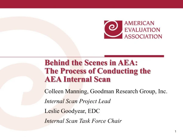Behind the Scenes in AEA:   The Process of Conducting the AEA Internal Scan