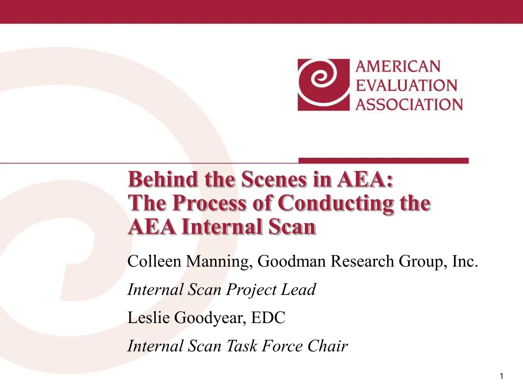 behind the scenes in aea the process of conducting the aea internal scan