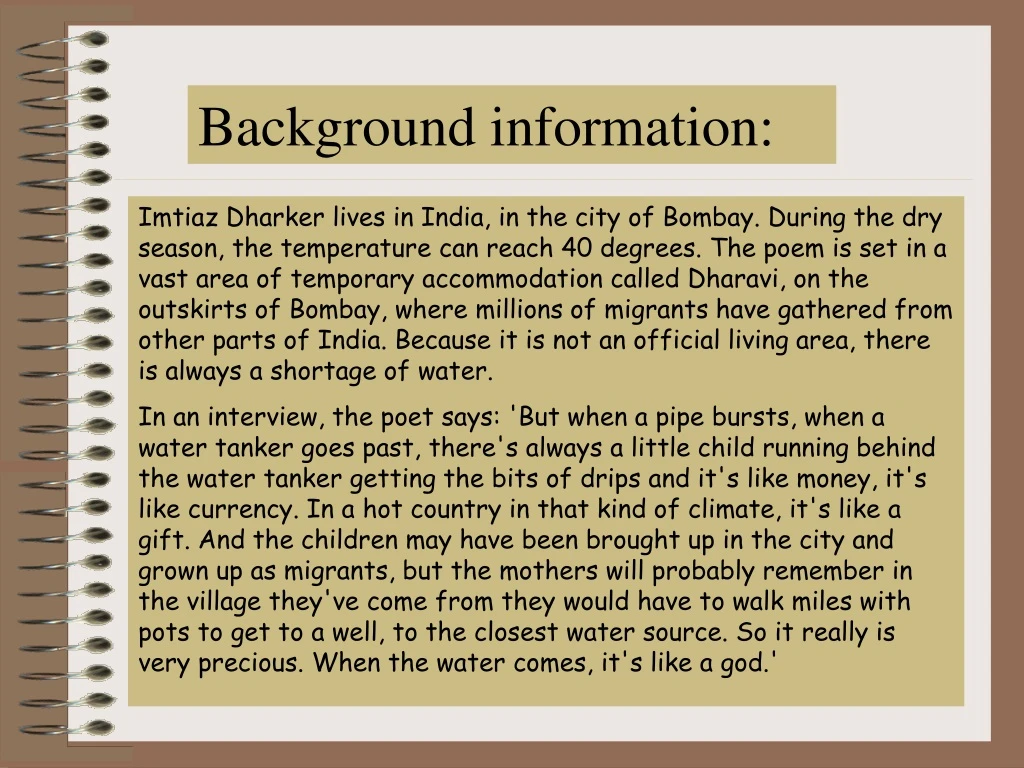 background information