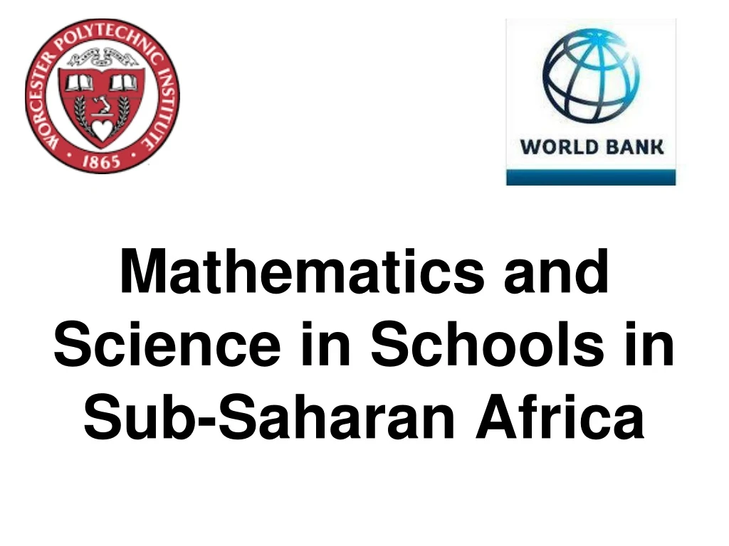 mathematics and science in schools in sub saharan africa