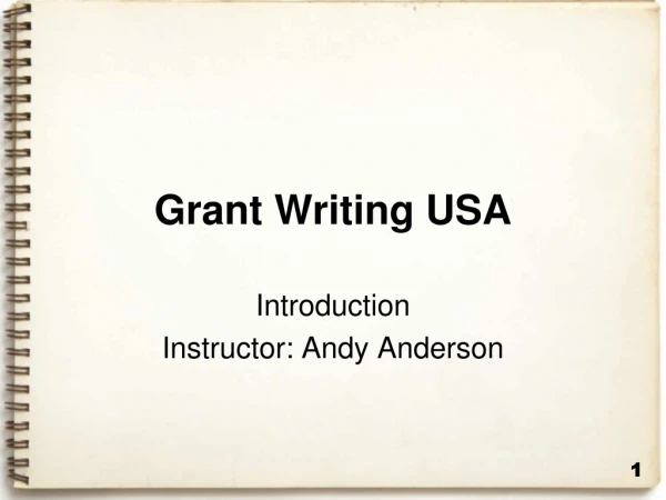 Grant Writing USA
